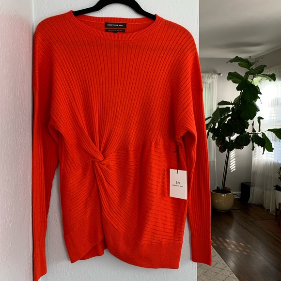 Something Navy Sweaters - NWT Something Navy Red Knot Detail Sweater